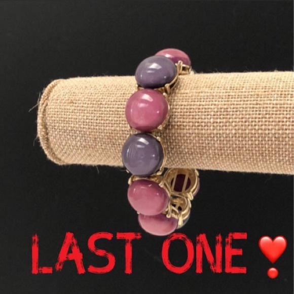 sunsparkles Jewelry - DONATED Stretch bracelet  gold pink/purple stones